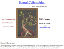 Tablet Screenshot of bonsai-collectables.com